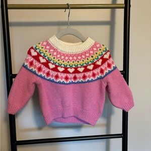 Baby girl heart sweater